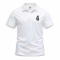 White 4US logo polo shirt