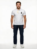 White 4US logo polo shirt
