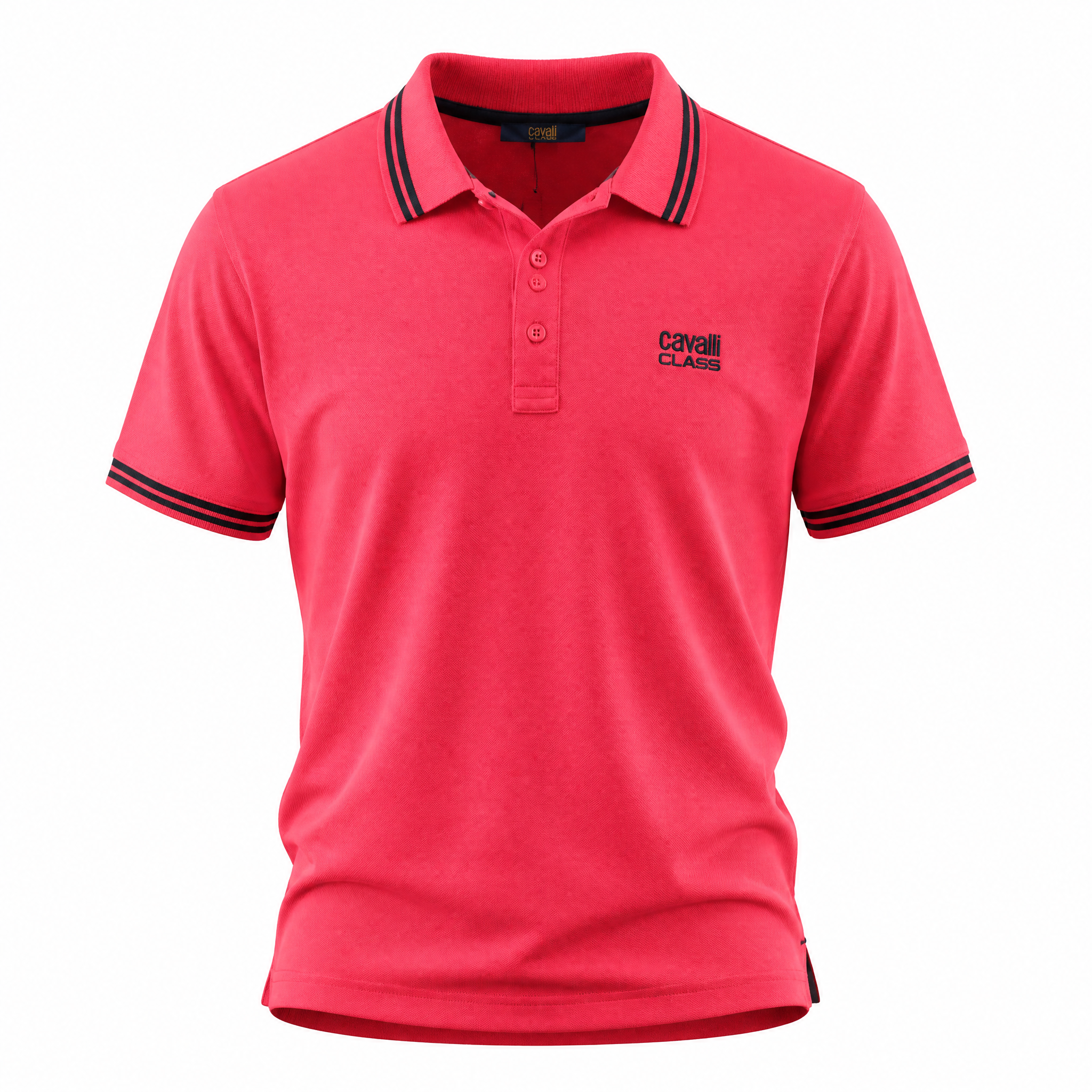 Red Cavalli Class tipped polo shirt