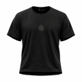 Black t-shirt with crystal sun motif