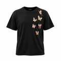 Black t-shirt with butterfly applique