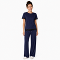 Navy lace trim t-shirt and wide leg trouser set