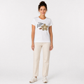 White It Is Well With My Soul slogan t-shirt with beaded flower applique
