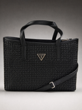 GUESS Perforated Woven Tote Bag – Black