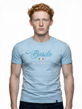 Basile Milano pale blue logo t-shirt