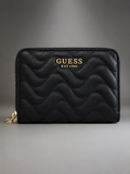 GUESS Quilted Zip-Around Wallet – Black