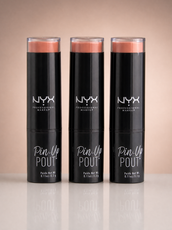 NYX Professional Makeup Pin-Up Pout shine lipstick — set of 3
