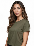 Olive green crew neck t-shirt