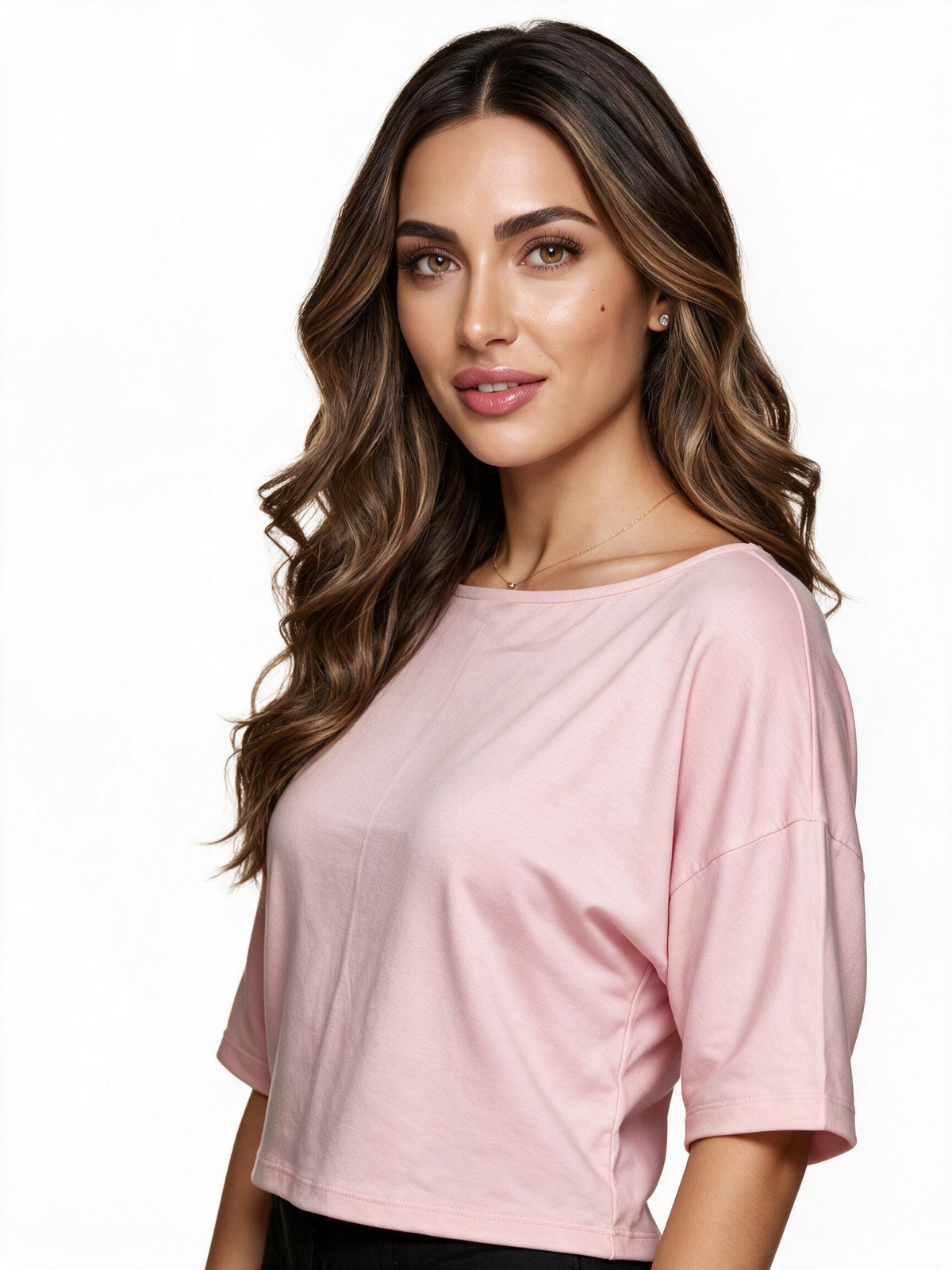 Pink relaxed fit boxy t-shirt