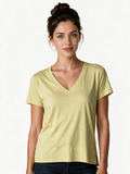 Lemon yellow V neck t-shirt