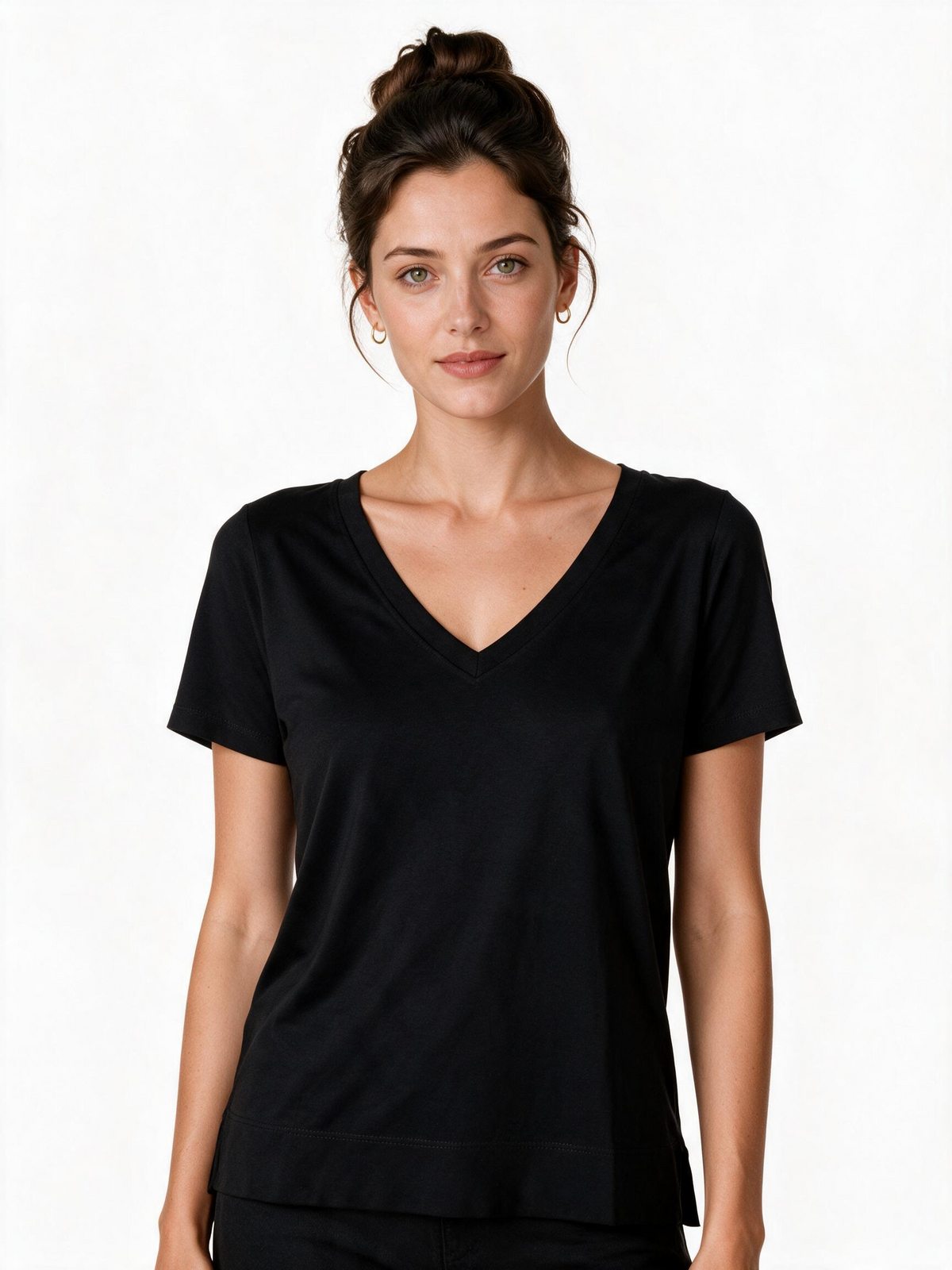 Black V neck t-shirt