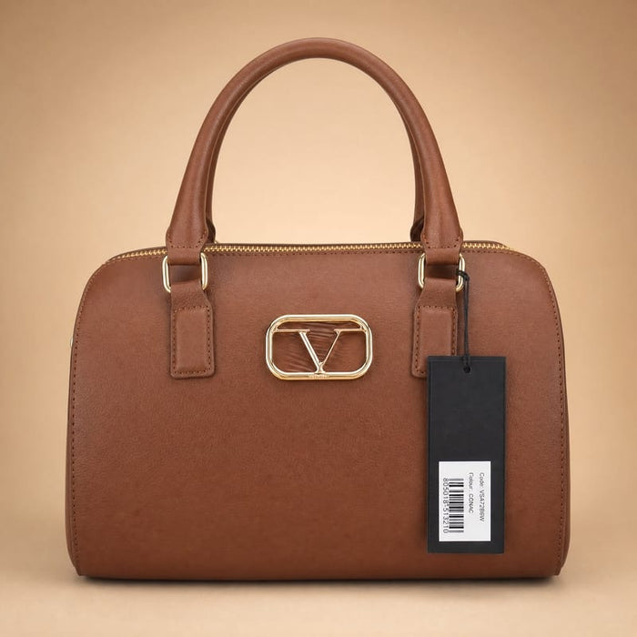 19V69 Italia Barrel/Bowler Bag – Brown