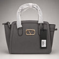19V69 Italia Structured Winged Tote – Grey