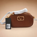 19V69 Italia Chain-Strap Camera/Crossbody Bag – Brown