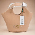 Gabriella Firenze Biarriz Curved-Side Bucket Tote – Camel