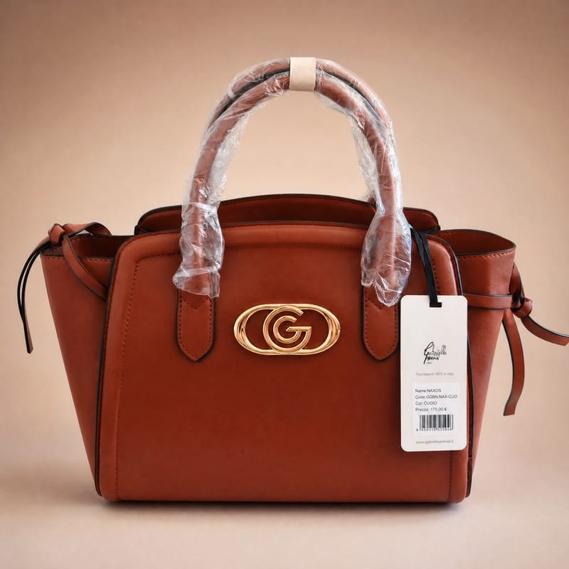 Gabriella Firenze Naxos Structured Winged Tote – Tan