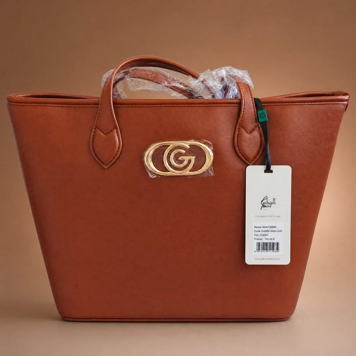 Gabriella Firenze Santorini Large Shopper Tote – Tan