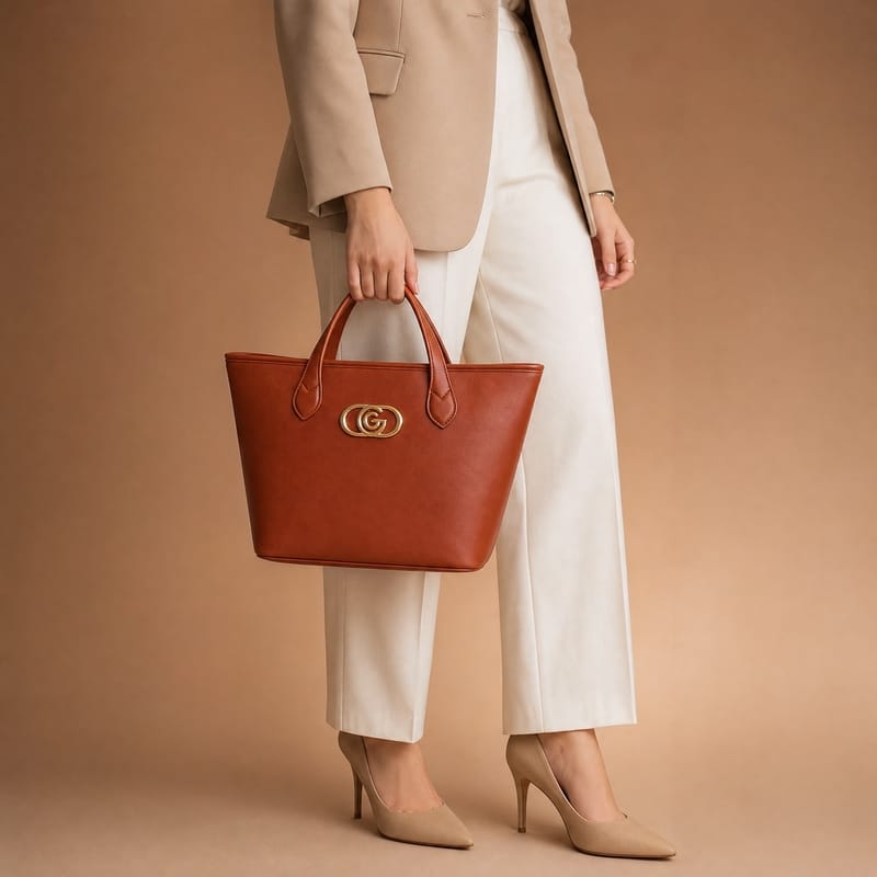 Gabriella Firenze Santorini Large Shopper Tote – Tan