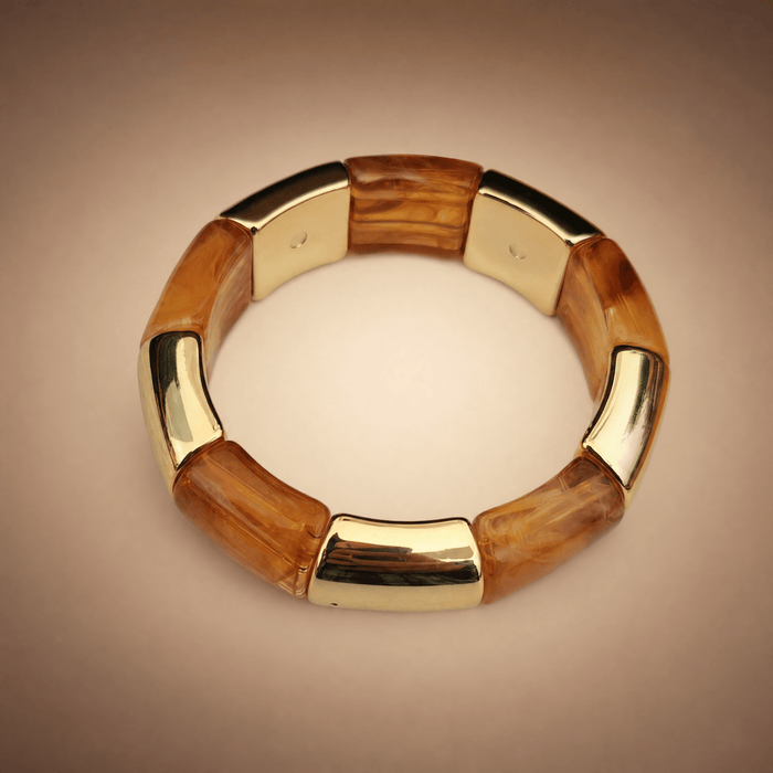Amber Marble Tube Bracelet
