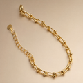 Gold Beaded Double-Strand Bracelet – worn