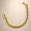 Gold Rope Chain Bracelet – worn
