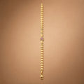 Gold heart-link bracelet, pink heart CZ centre