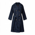 Navy belted trench coat