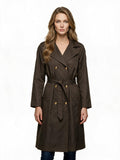 Khaki belted trench coat