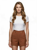 Brown tailored shorts
