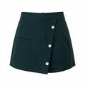 Green button skort