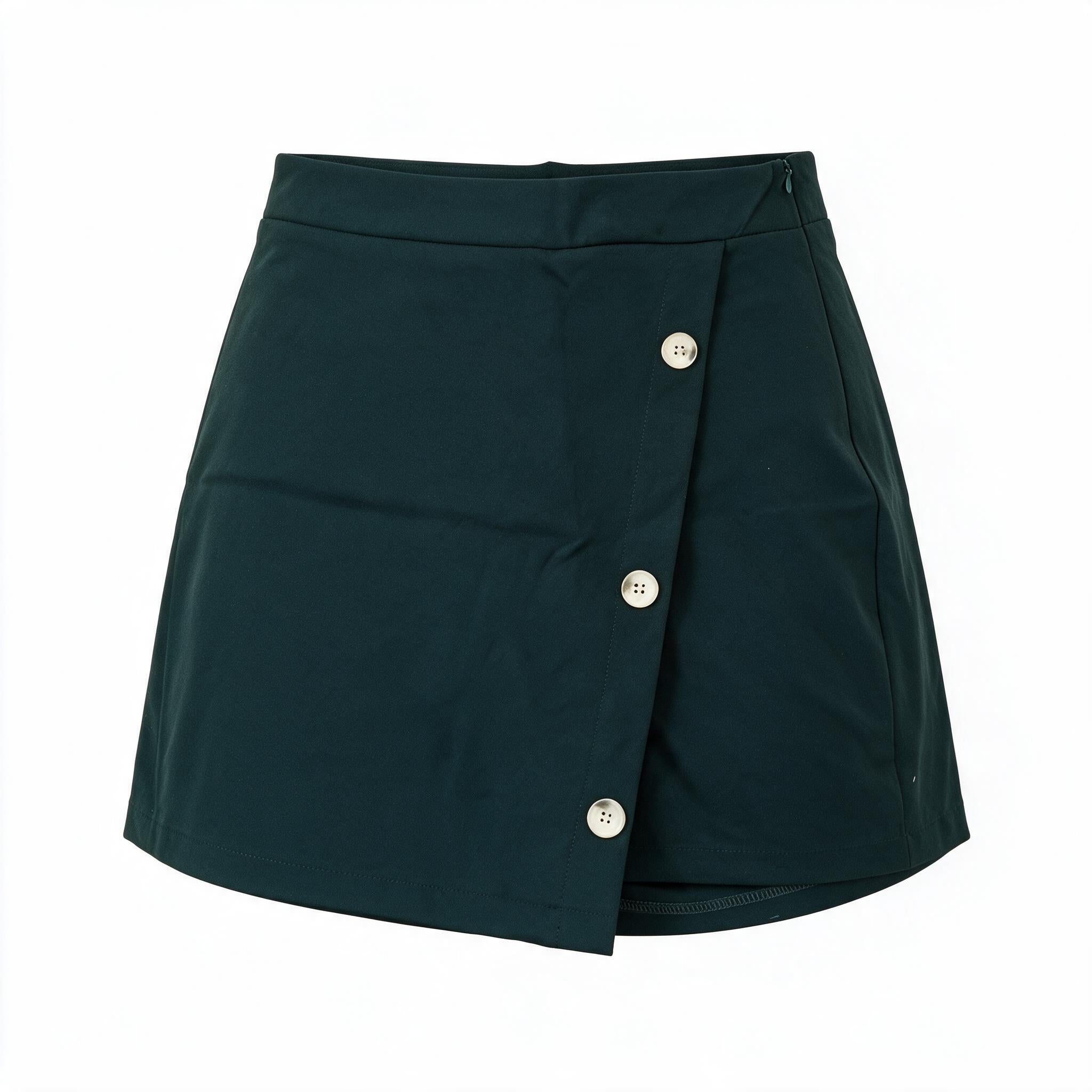 Green button skort