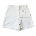 White button skort