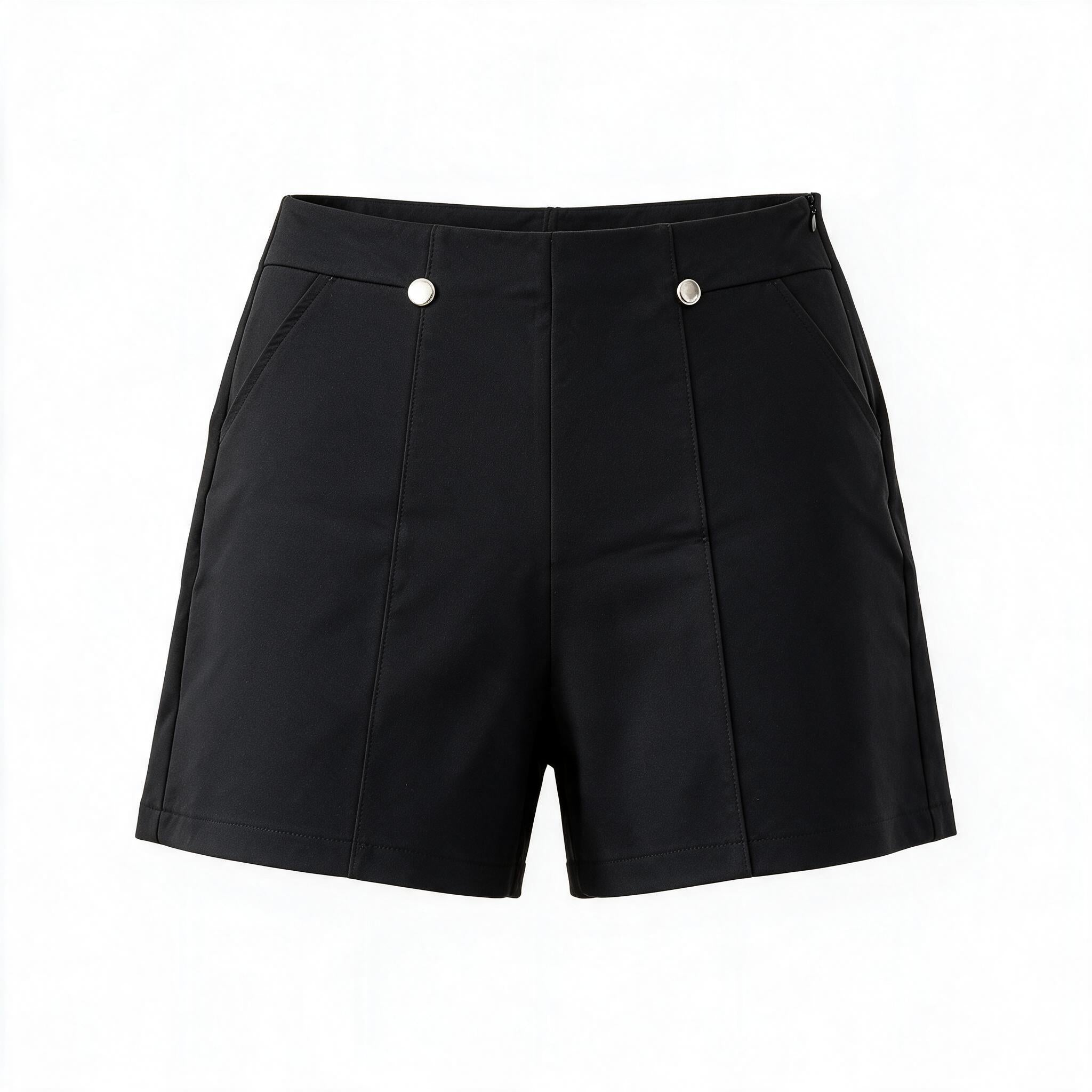 Black tailored shorts