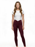 Burgundy leggings