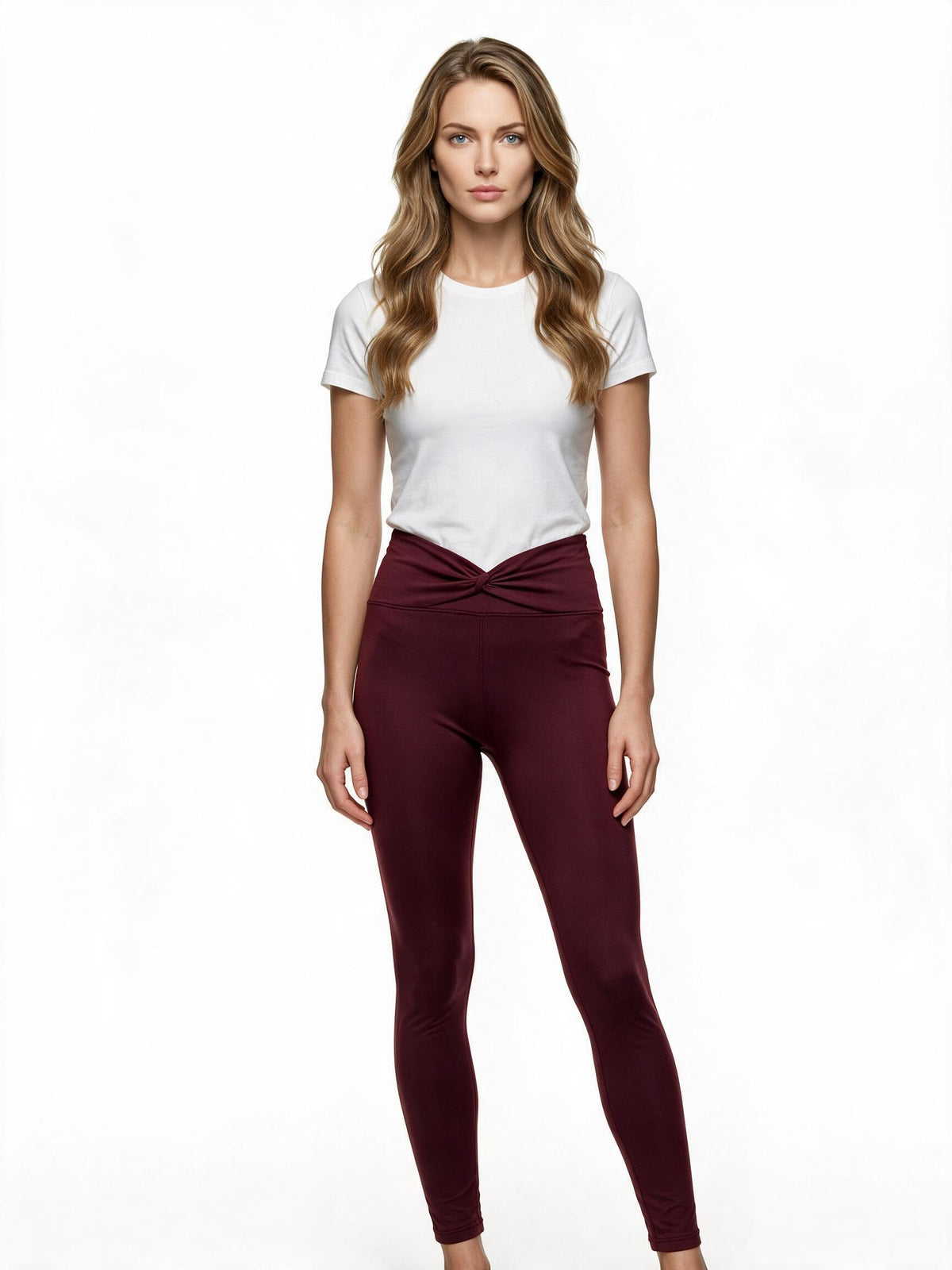 Burgundy leggings