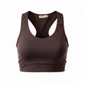 Burgundy racerback sports bra