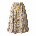 Yellow floral skirt