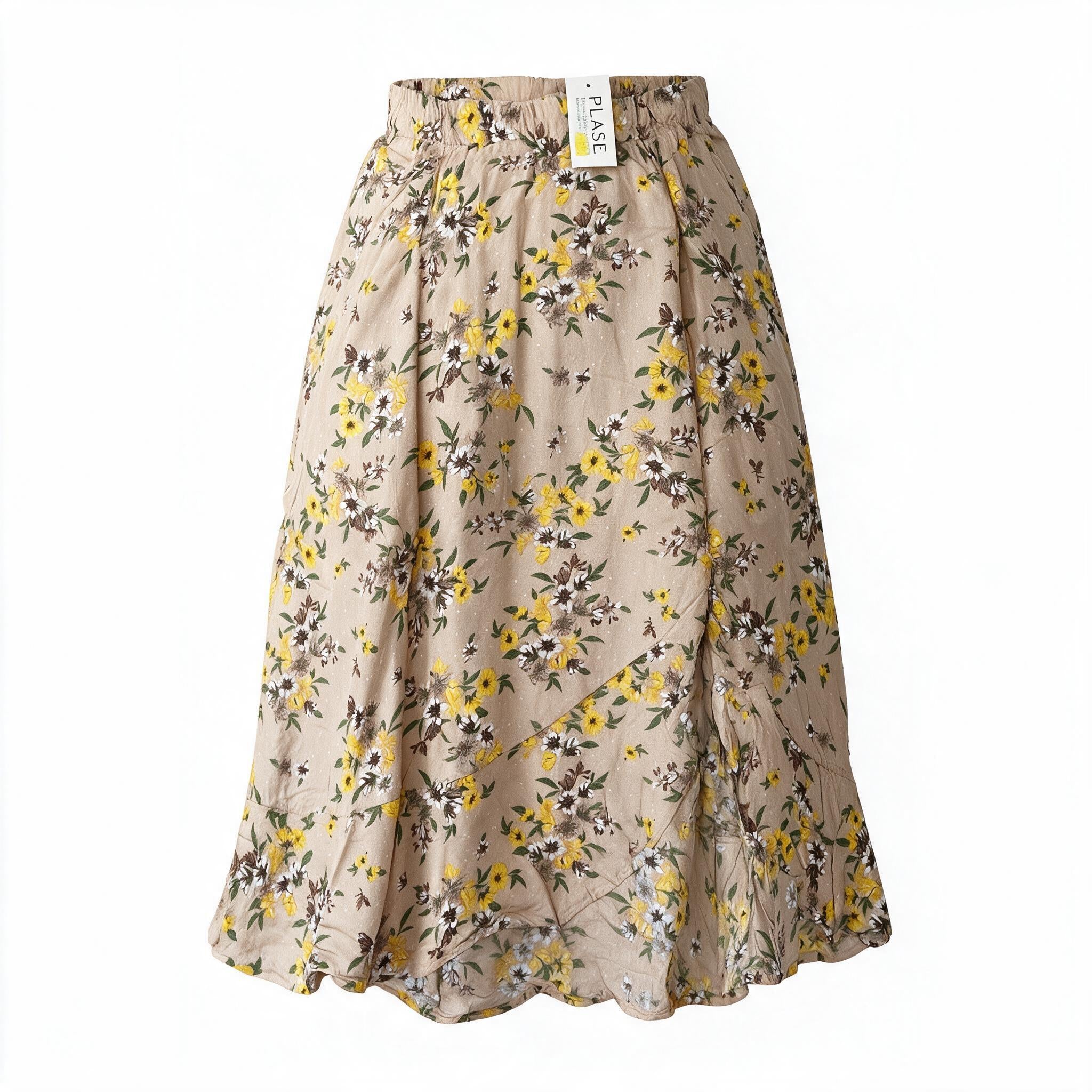 Yellow floral skirt