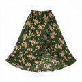 Green floral skirt