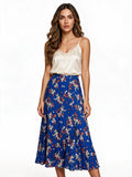 Blue floral skirt