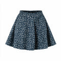 Teal ditsy floral flippy skirt