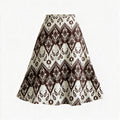 Brown aztec culotte skirt