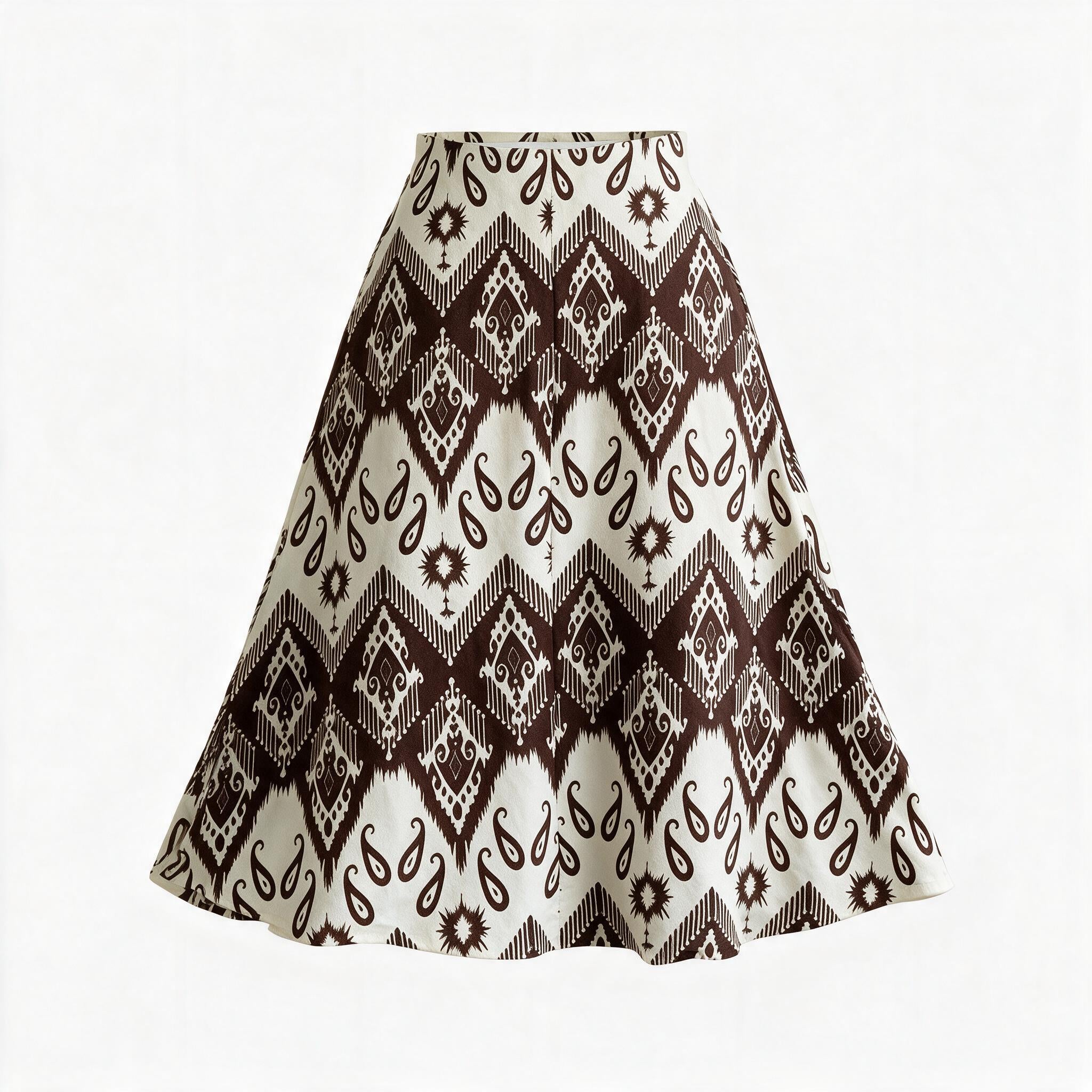 Brown aztec culotte skirt