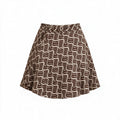 Brown geometric print shorts