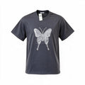 Grey butterfly graphic t-shirt
