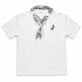 White polo tee with scarf