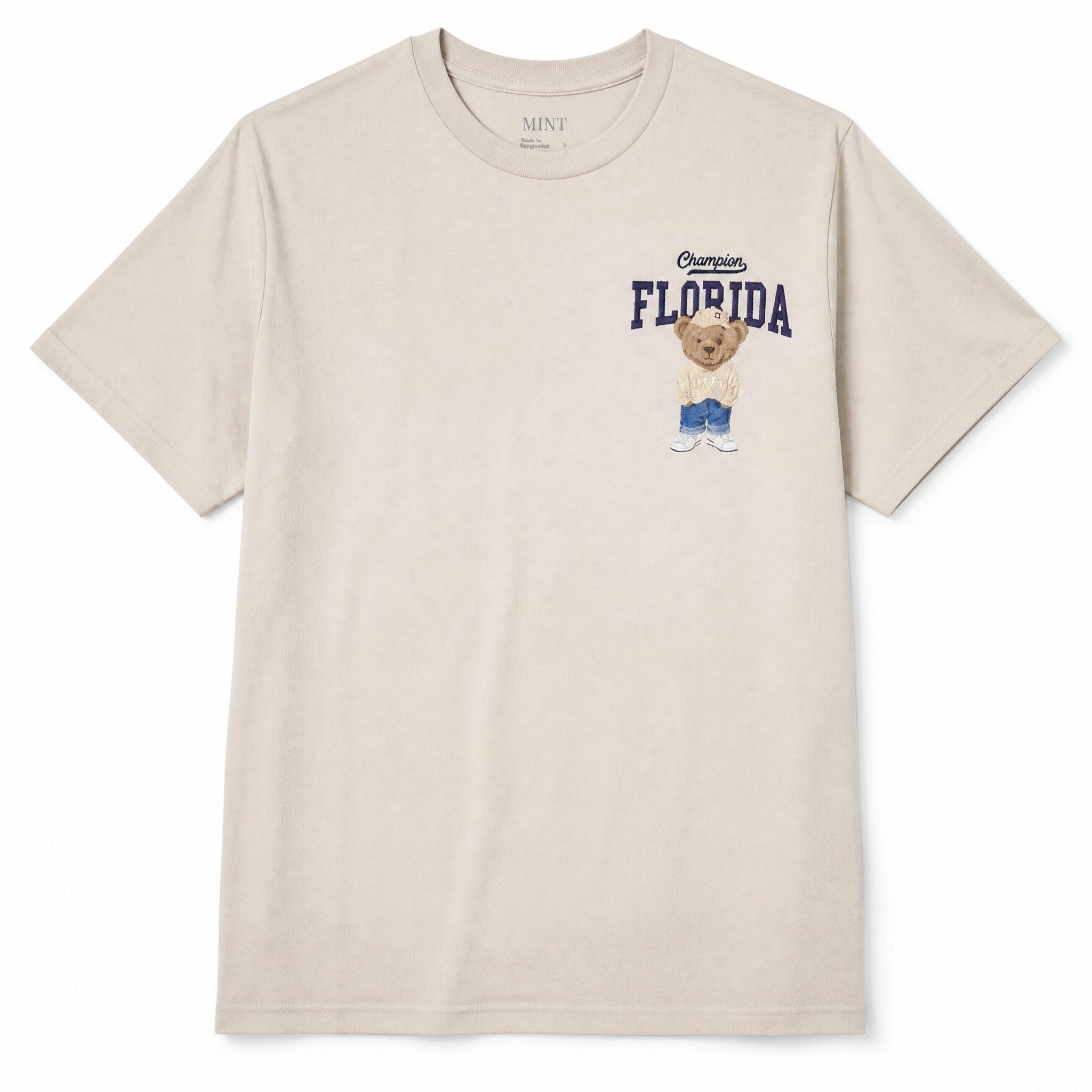 Cream 'Florida' bear graphic t-shirt