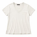Cream V-neck t-shirt
