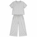 Grey tee & trousers two-piece set