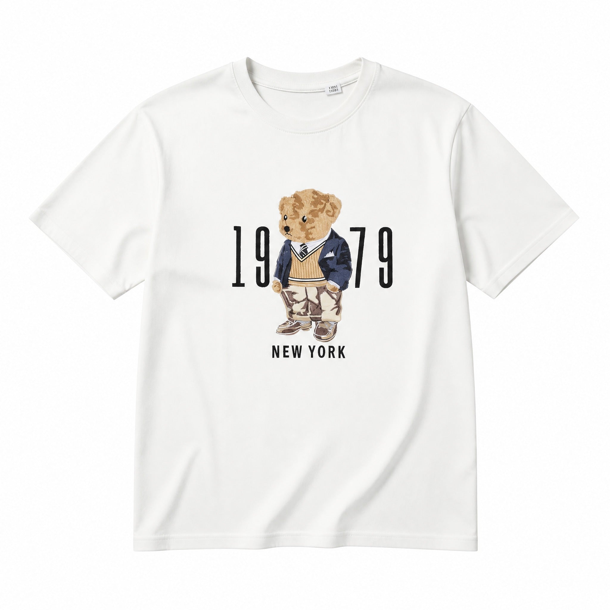 White '1979' bear graphic t-shirt